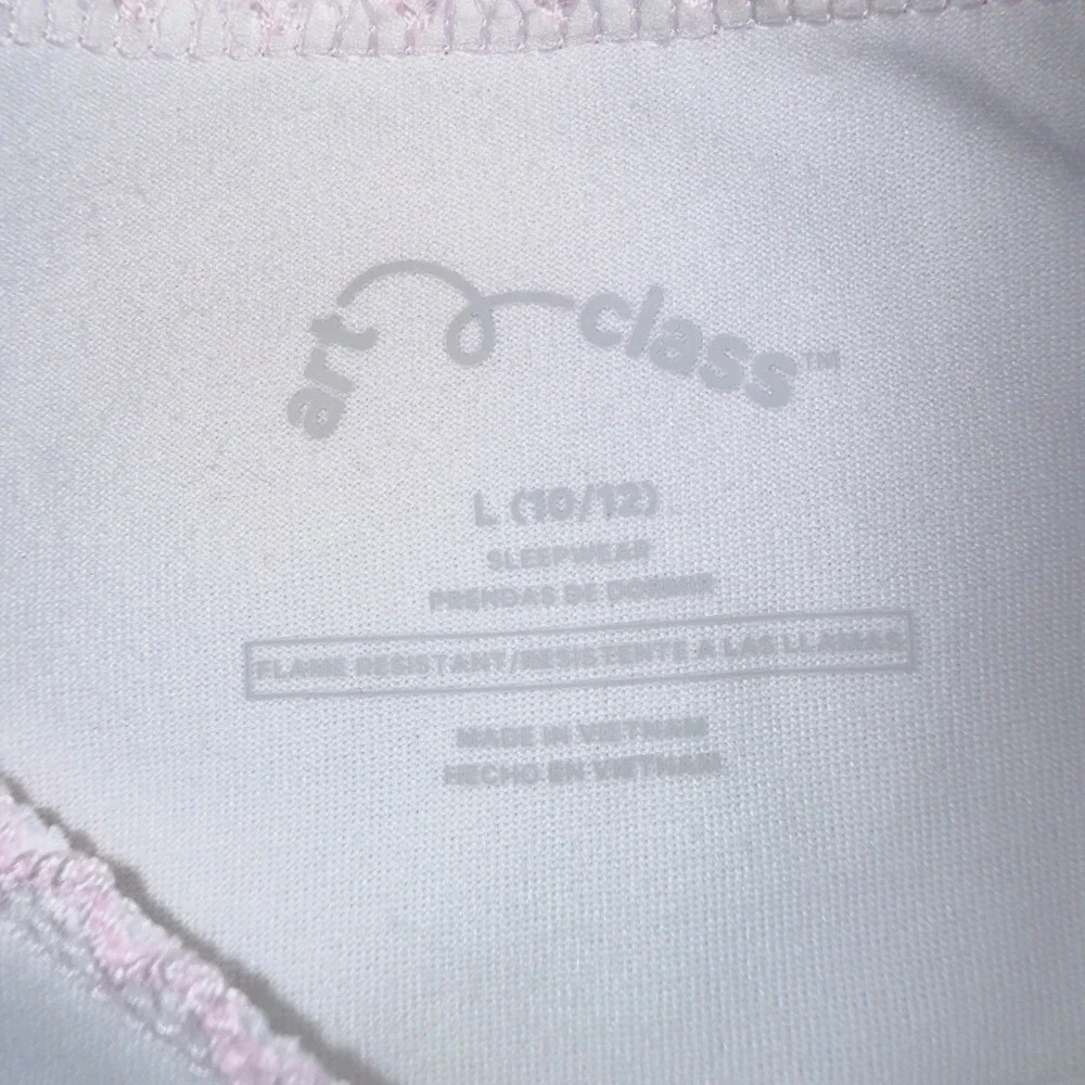Art Class Pajama Set Kids L 10/12 White Pink NEW Flower Market Daisy Shorts